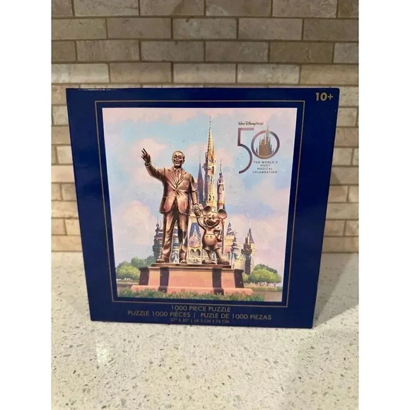 DISNEY WORLD 50th ANNIVERSARY Walt‎ and Mickey Puzzle 1000 Pieces NEW bq - Picture 1 of 4